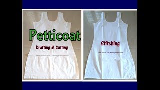 Churidar  Kurti Petticoat  Inner Slip Dress Cutting  Stitching  Complete Tutorial [upl. by Doownelg]