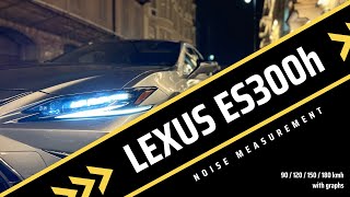 LEXUS ES300h  the quietest limousine Noise measurements 90 120 150 180 kmh [upl. by Binetta]