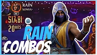 MK1 Rain Advanced Combos Post Patch  Mortal Kombat 1 [upl. by Yul]