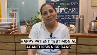 Happy patient testimonial  acanthosis nigricans  DrAditi’s Homoeohealth [upl. by Lebazej]