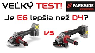 VEĽKÝ TEST Akumulátorovej uhlovej brúsky PARKSIDE PWSAP 20 Li E6 vs PWSAP 20 Li D4 [upl. by Elyagiba]