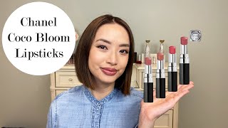 Chanel Coco Bloom Lipsticks Review  Coco Flash Comparisons [upl. by Annaujat580]