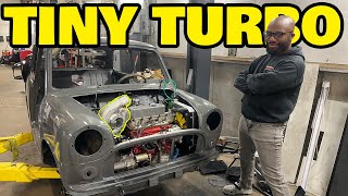 We installed an 18000 turbo engine in our classic mini cooper and it’s insane [upl. by Harry220]