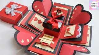 How to make Explosion box  DIY Valentines Day Explosion Box Explosion Box Tutorial [upl. by Toddie]