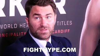 EDDIE HEARN DODGES QUESTION ABOUT WHEN JOSHUA VS WILDER NEGOTIATIONS WILL BEGIN [upl. by Carilyn]