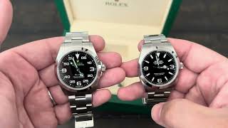 Unboxing the Rolex Explorer 224270 and Comparing it to the AirKing 126900 [upl. by Behka915]