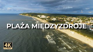 Plaża Międzyzdroje  Plaża w Międzyzdrojach z drona  Lato  LECE W MIASTO™ 4k [upl. by Ariaj]