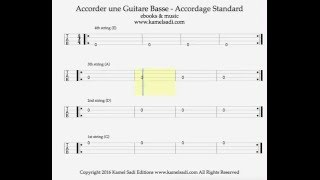 Accorder une guitare basse 4 cordes [upl. by Zabrina]