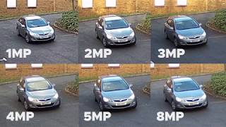 Gaia CCTV What do megapixels mean to your CCTV system Resolutions 1MP8MP compared [upl. by Tomlinson]