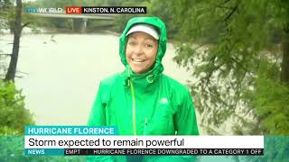 Hurricane Florence More than 440000 without power in Carolinas [upl. by Kcirrez578]