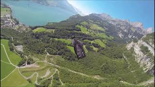 Raw Wingsuit flying over Barns in Switzerland 🇨🇭 [upl. by Zarger]