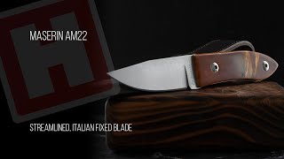 Cracking little fixed blade knife from Maserin in Italy [upl. by Mahla]