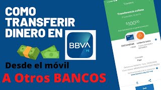 Como hacer una transferencia bancaria BBVA móvil [upl. by Crim]