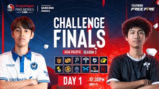 🔴 EN AP Free Fire  Snapdragon Mobile Challenge Finals  Season 3 Day 1 [upl. by Notlew773]