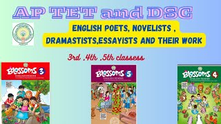 AP DSC 2024  3rd to 5th classes poets essayists novelists dramatists and their work In Telugu [upl. by Yentruok]