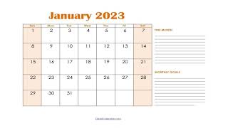 Printable Calendar 2023 with Holidays 2023 Calendar [upl. by Aehcsrop63]