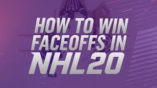 HOW TO WIN FACEOFFS IN NHL 20 EASY Tutorial [upl. by Lentha]