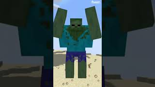 Never Mess with Minecraft Zombie shorts animation [upl. by Ruddie]