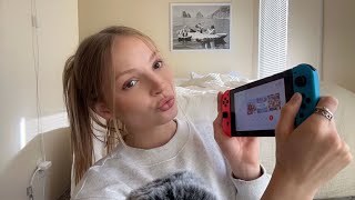 ASMR Playing Nintendo Switch Mario Kart clicking sounds whispering [upl. by Erme]