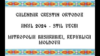 Calendar ortodox stil vechi 2024 Republica Moldova [upl. by Anitra]