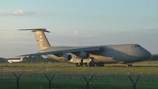 USAF C5 Galaxy takeoff from Budapest [upl. by Goar96]