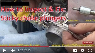 How to inspect and fix sticking choke plungers on carburetors Mikuni V Star 1100 example [upl. by Nniuq728]