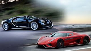 Koenigsegg Regera Vs Bugatti Chiron SS Vs Agera 0400 kmh comparison Which is faster [upl. by Catherine823]