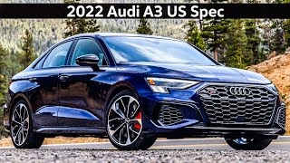 2022 Audi A3 Sedan US Spec in Navarra Blue Color [upl. by Esme]