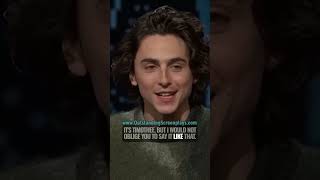 Timothée Chalamet on his name pronunciation [upl. by Nosnah362]