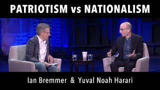 Patriotism VS Nationalism – Yuval Noah Harari amp Ian Bremmer at 92Y [upl. by Noir]