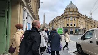 City Walk  Newcastle upon Tyne from Central Station to South African War Memorial [upl. by Nodnal]