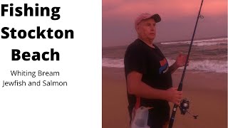 Whiting Bream Jewfish and Salmon Stockton Beach NSW [upl. by Bastien958]