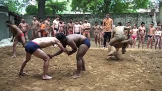 USA wrestler Hunter and Indian wrestler Jatin prctice at guru jasram akhada Desi Kushti [upl. by Noramac]