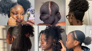 2024💖✨Easy and Elegant Natural 4C hairstyles 4cnaturalhair naturalhair [upl. by Gnuhn]