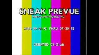 1992 Sneak Prevue Intro Test Pattern [upl. by Hermine858]