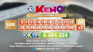 Tirage du soir Keno® du 06 novembre 2024  Résultat officiel  FDJ [upl. by Reppep734]