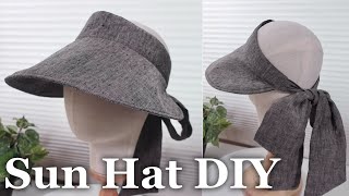 DIY Sun Hat Sun Visor Sewing Tutorial Summer Sewing Project [upl. by Marcela]