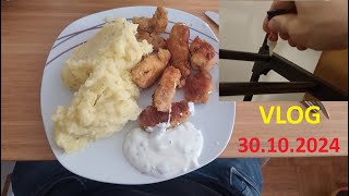 VLOG  Selbstgemachte Fischstäbchen und Schuhkasten zusammenkleben 30102024 [upl. by Auqcinahs940]