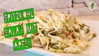 Knackig frischer Spitzkohl Salat mit Apfel und Erbsen [upl. by Mendes]