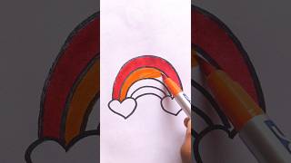 Rainbow 🌈 Drawing Colouring and Painting for Kids kids shorts [upl. by Nyvek]