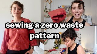 I tried a zero waste sewing pattern for the first time  DIY diaries [upl. by Aerdnac]