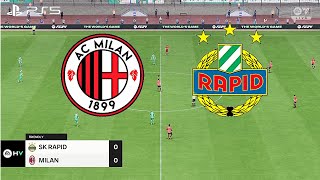 AC MILAN vs RAPID WIEN CLUB FRIENDLIES FULL MATCH FIFA 24 GAMEPLAY [upl. by Fesuy]