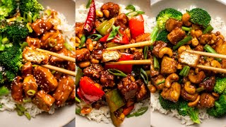 3 Incredible Takeout Recipes Made at Home  Vegan Tofu Recipes [upl. by Essile726]