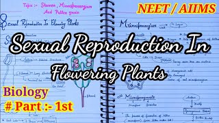 Class 12 Biology Chapter 2  Notes  Stamen Microsporangium And Pollen Grain  CBSE  NEET 🔥💯 [upl. by Brigg]