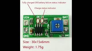 Adjustable 37V 42V Rechargeable lithium Battery Charger Modul 501000MA [upl. by Sylera194]