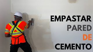 CÓMO EMPASTAR UNA PARED DE CEMENTO EN 2024  TUTORIAL PASO A PASO COMPLETO [upl. by Arreic]