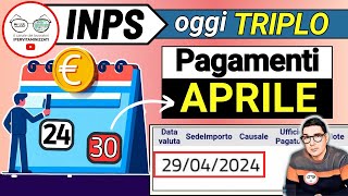 Inps PAGA 24  30 APRILE ⚠️ ANTICIPO DATE PAGAMENTI ASSEGNO DI INCLUSIONE ASSEGNO UNICO BONUS SFL [upl. by Edgell]