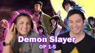 Demon Slayer Openings 15 Reaction [upl. by Lateh172]