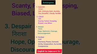 Antonyms Understanding Opposite Words  antonyms in English  important antonyms  Vocabulary [upl. by Beore]