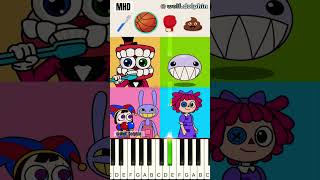 emoji song challenge the amazing digital circus wolfdolphin  Piano Tutorial [upl. by Einor195]